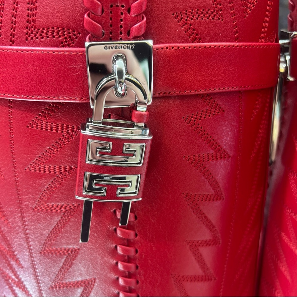 Givenchy Red Shark Leather Cowboy Boots 38 EU 8 US Eel Leather $2895 MSRP - Picture 5 of 16